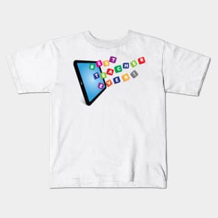 Best teacher ever - words from tablet Kids T-Shirt